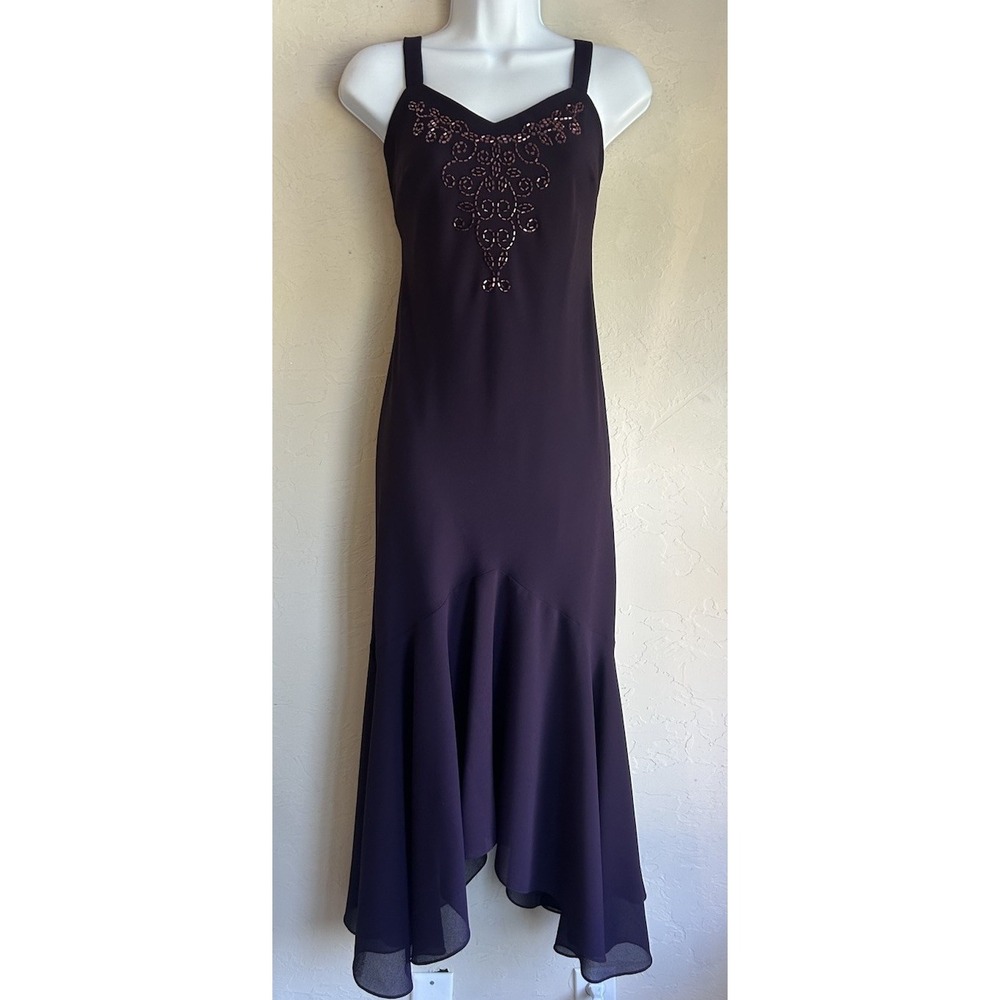Coldwater Creek Plum Beaded Midi Dress